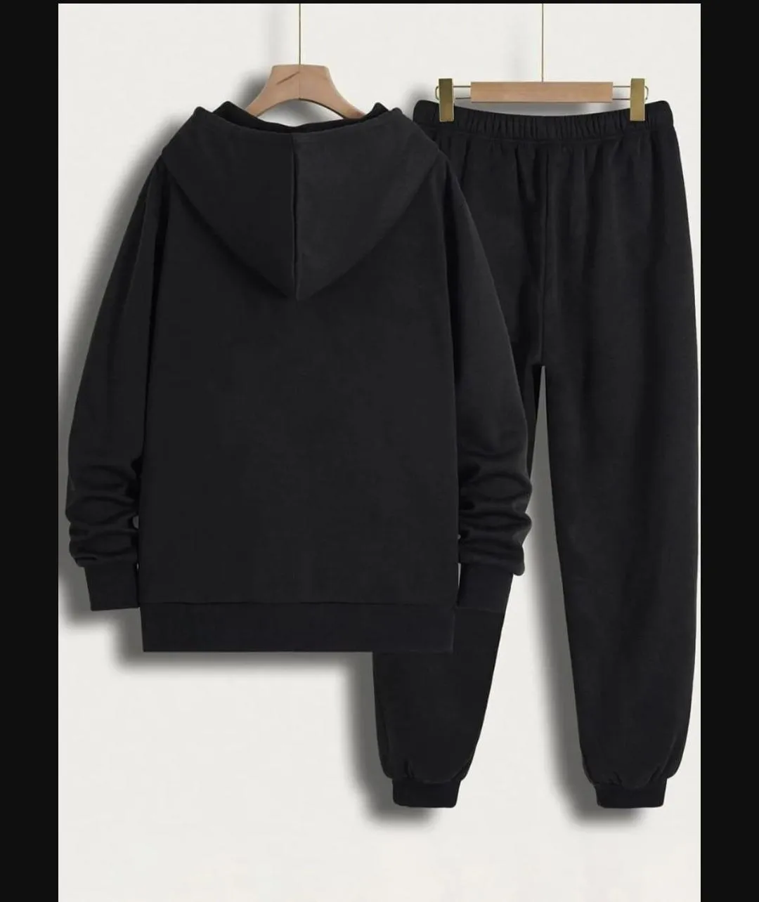 2 Pcs Men's Fleece Printed Track Suit