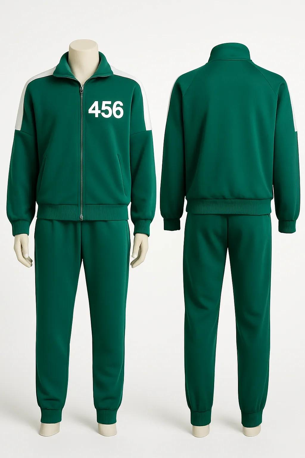 2 Pcs Men's Fleece Printed Track Suit
