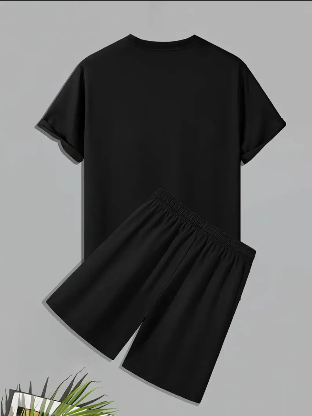 1 Pc Men's Polyester Printed T-Shirt & Shorts Tracksuit