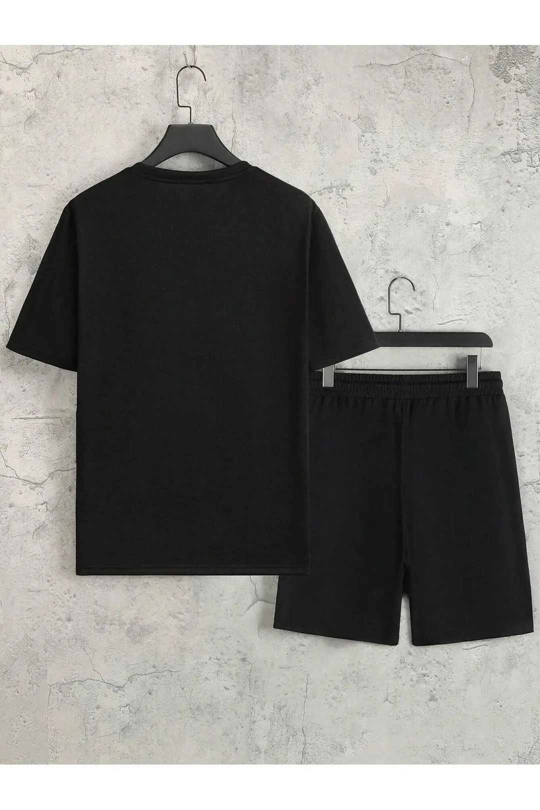 2 Pcs Men's Polyester Printed T-Shirt & Shorts Full Tracksuit