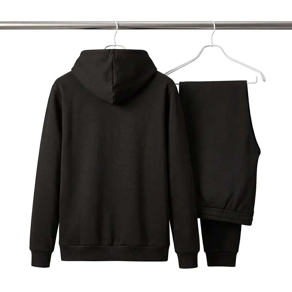 2 Pcs Men's Fleece Printed Hoodie Track Suit