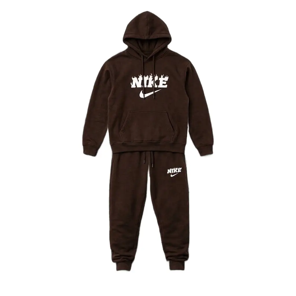2 Pcs Fleece Printed Track Suit