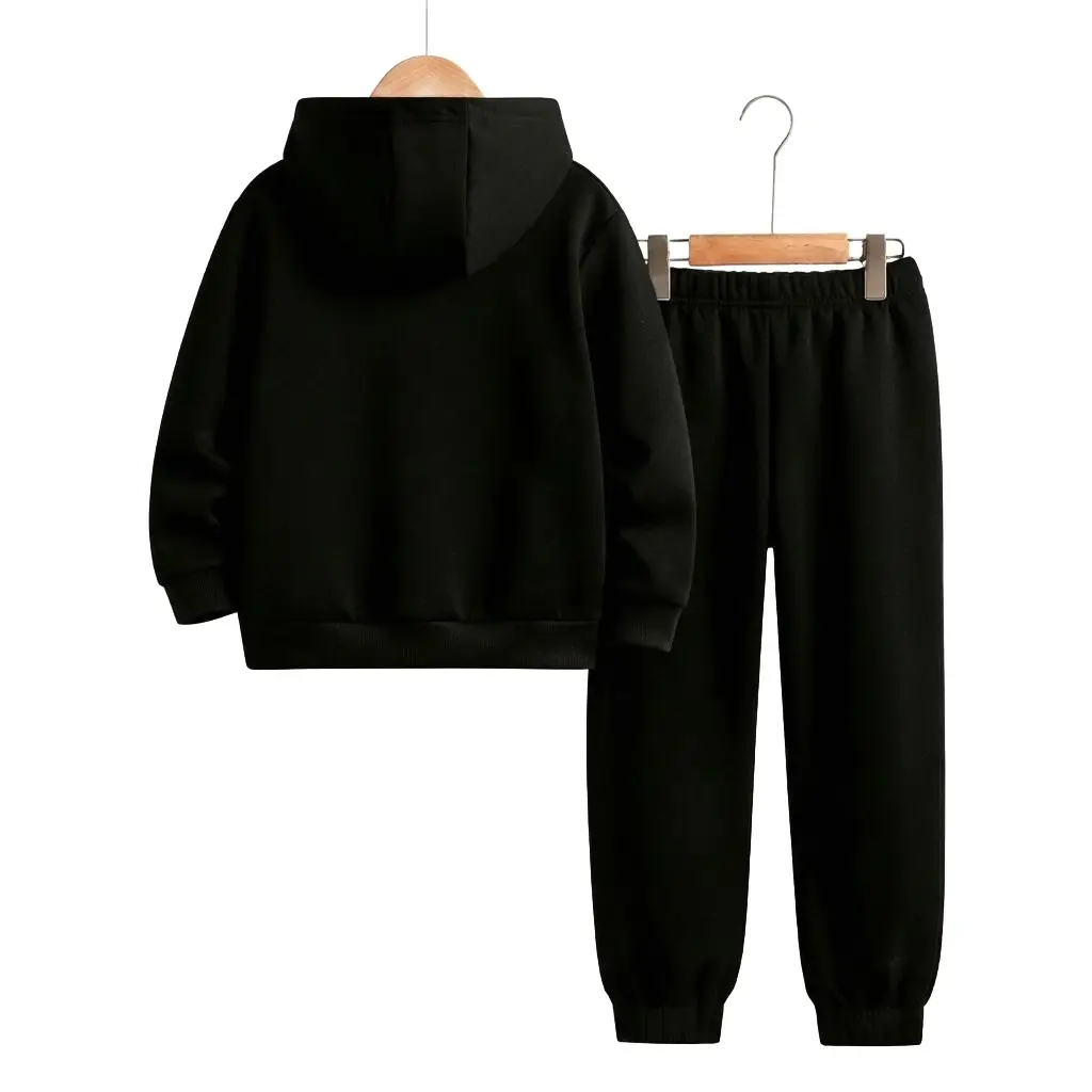 2 Pcs Boy's Fleece Printed Tracksuit
