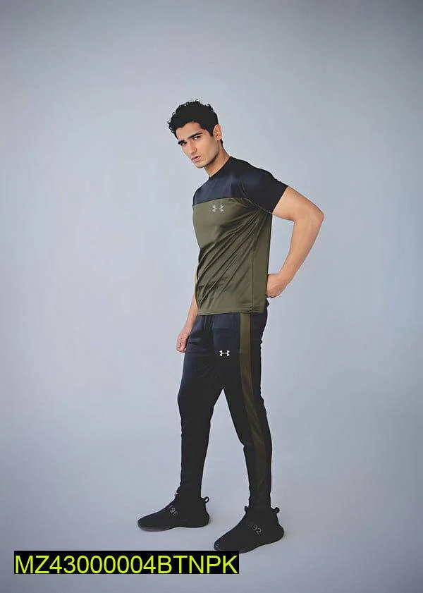 2 Pcs Men Stitched Micro Track Suit