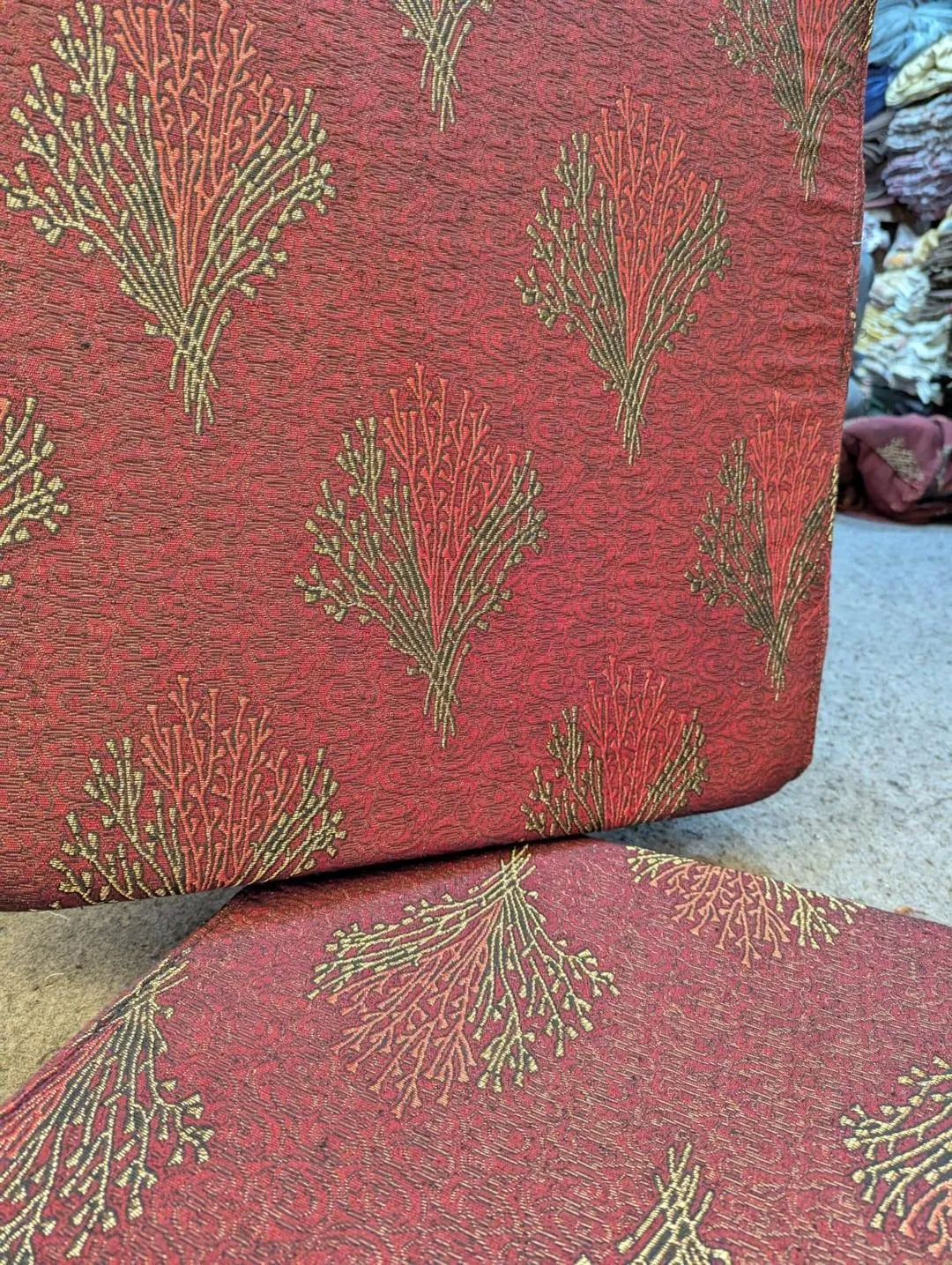 Red Velvet Jacquard Cushion Covers Set of 10