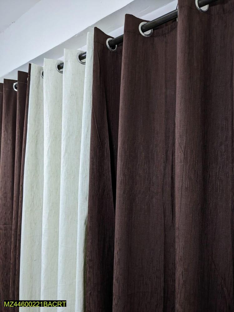 Premium Jacquard Silk Curtains 55x92 Inch Self Textured