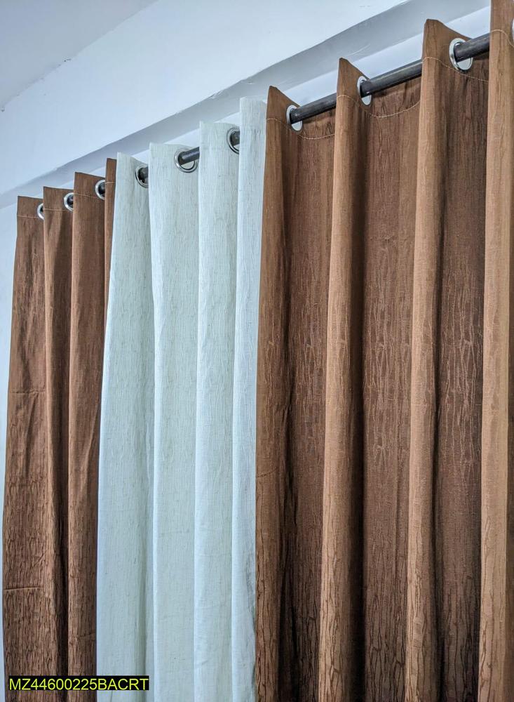 Jacquard Silk Curtains 3 Pcs Set 55x92"