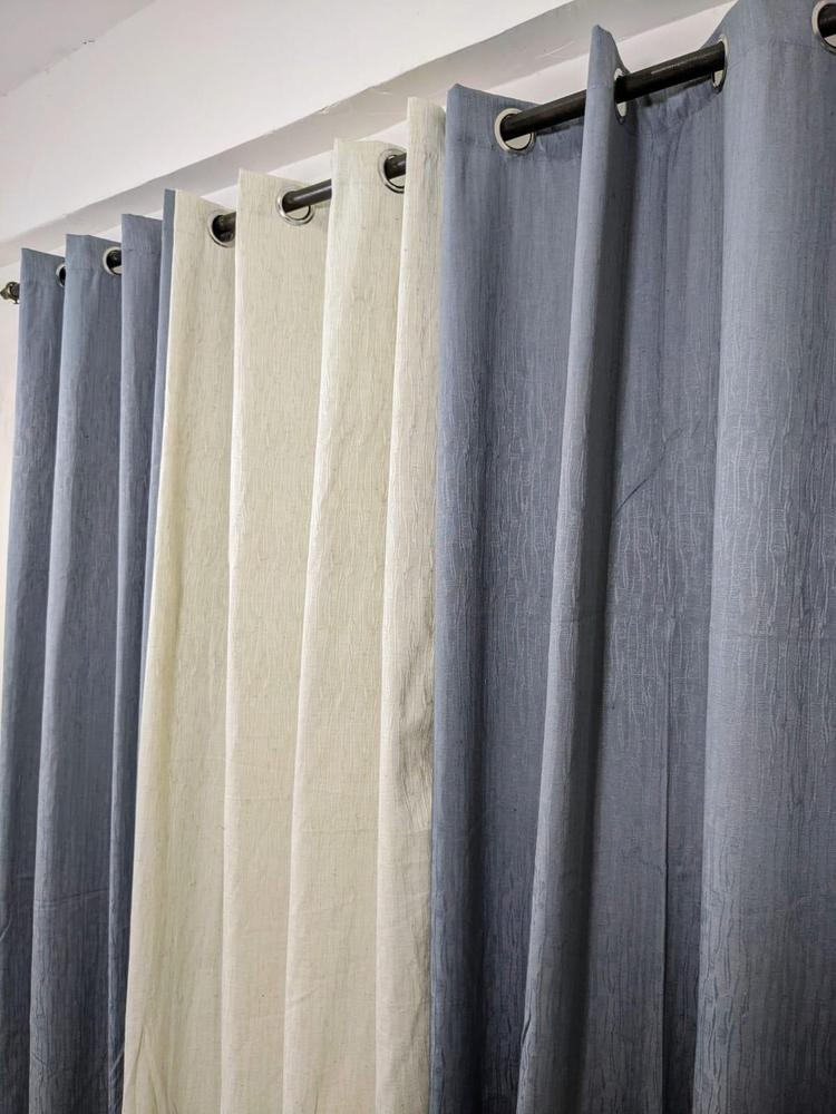 Jacquard Silk Curtains 55x92 Set of 3