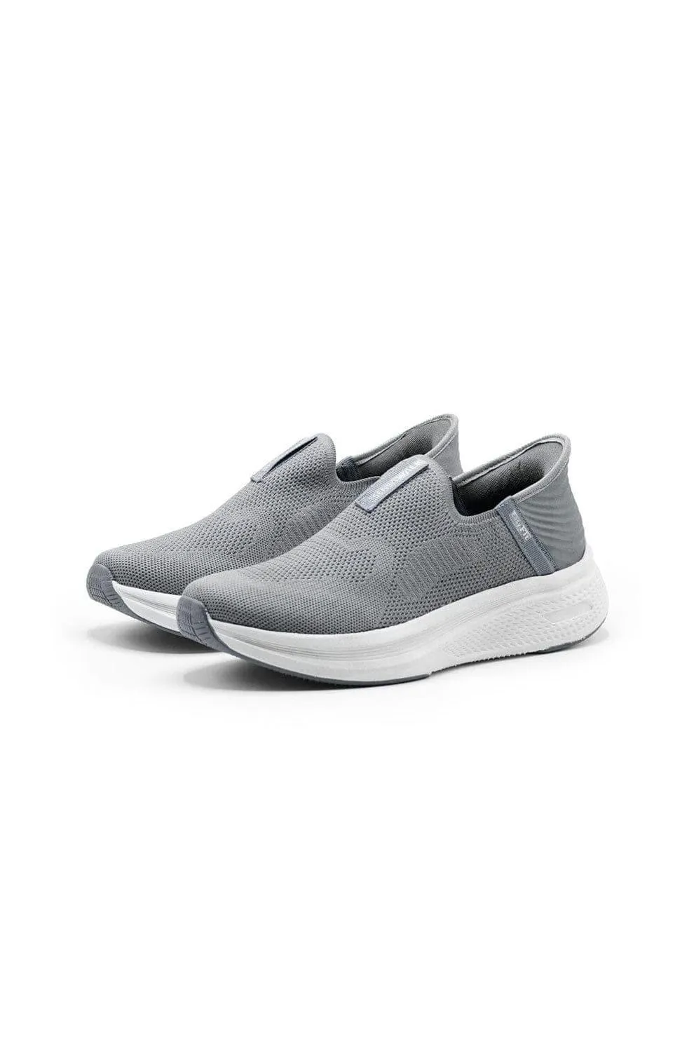 Grey Slip-On Casual Sneakers with EVA Sole
