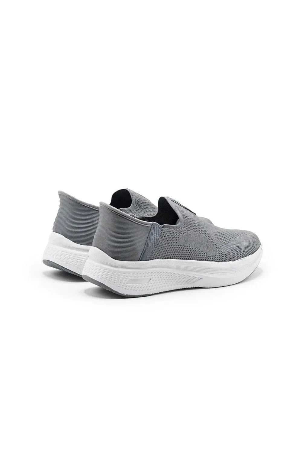 Grey Slip-On Casual Sneakers with EVA Sole