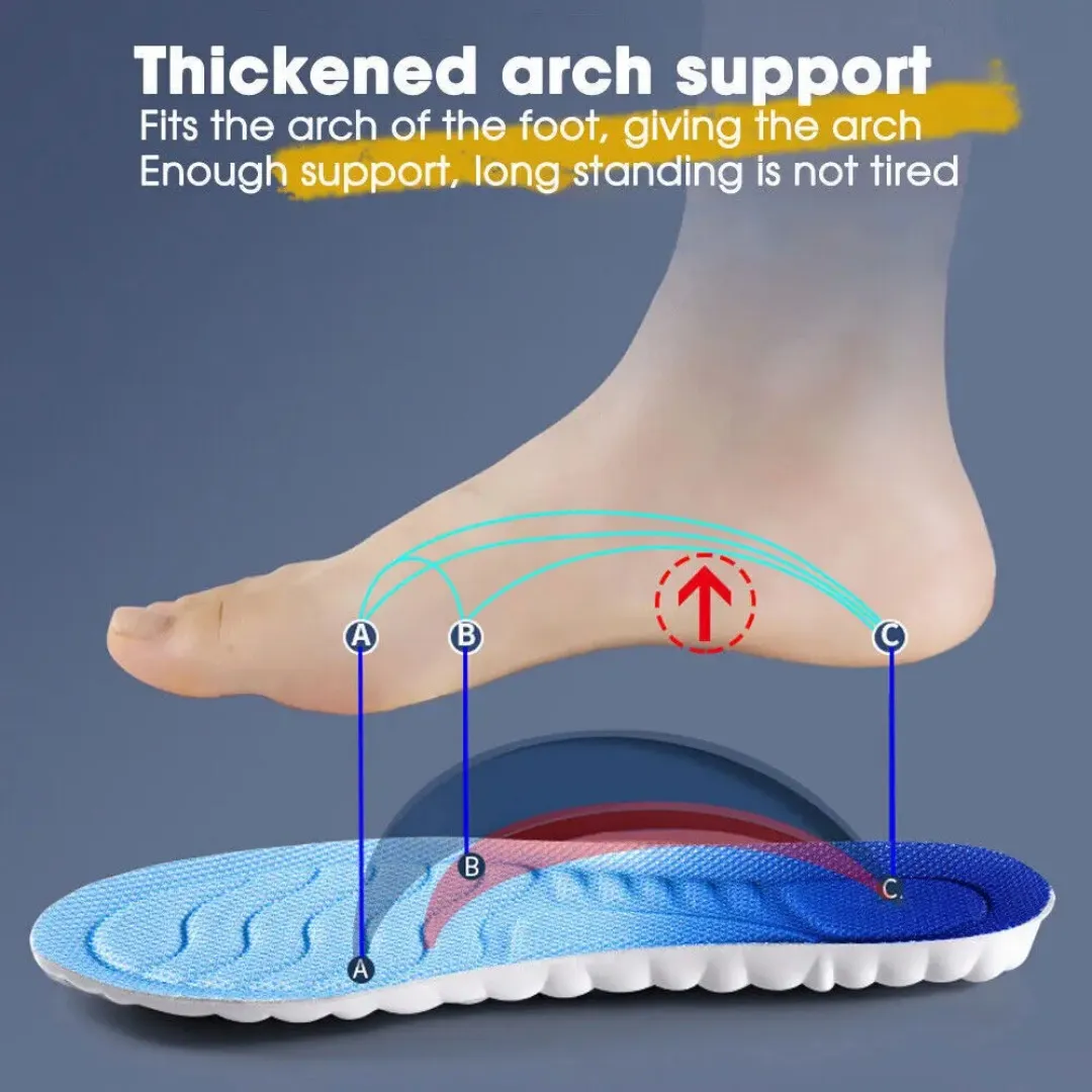 4D Nano Antibacterial PU Leather Insoles Black
