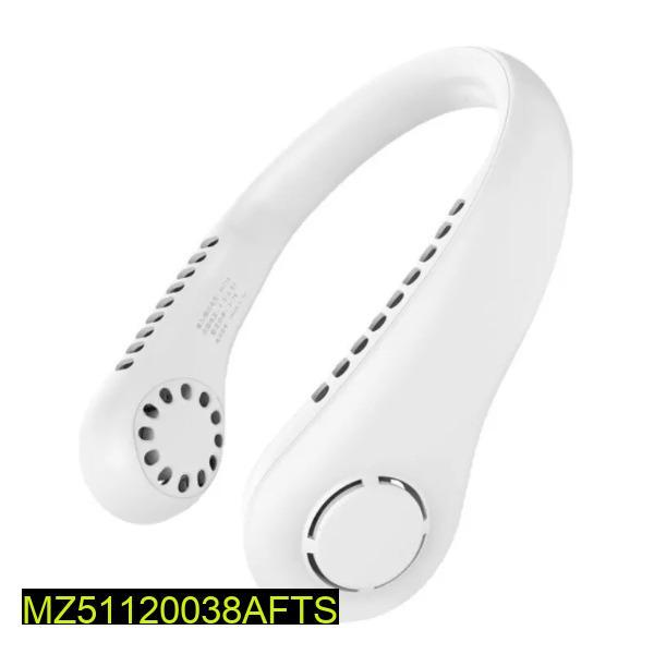 White Neck Fan with 3 Speeds & Fast Charge