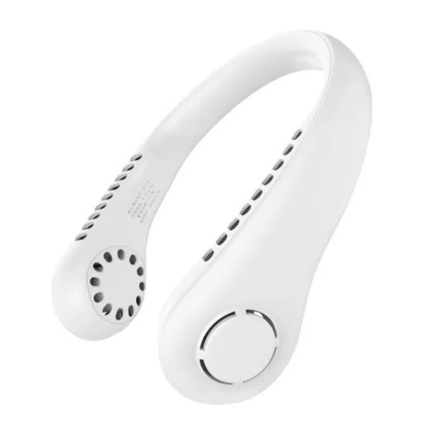 White Neck Fan with 3 Speeds & Fast Charge
