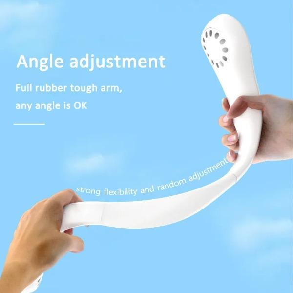 White Neck Fan with 3 Speeds & Fast Charge