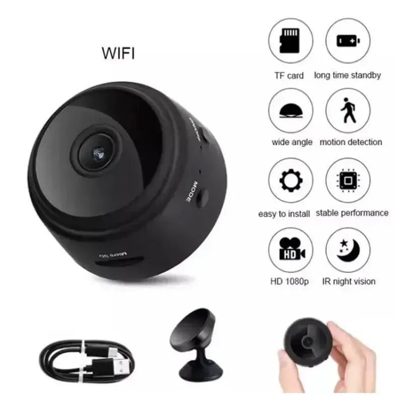 Mini WiFi Camera HD 1080P Night Vision Black