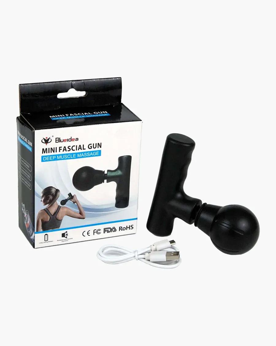 Rechargeable Mini Massage Gun Black ABS