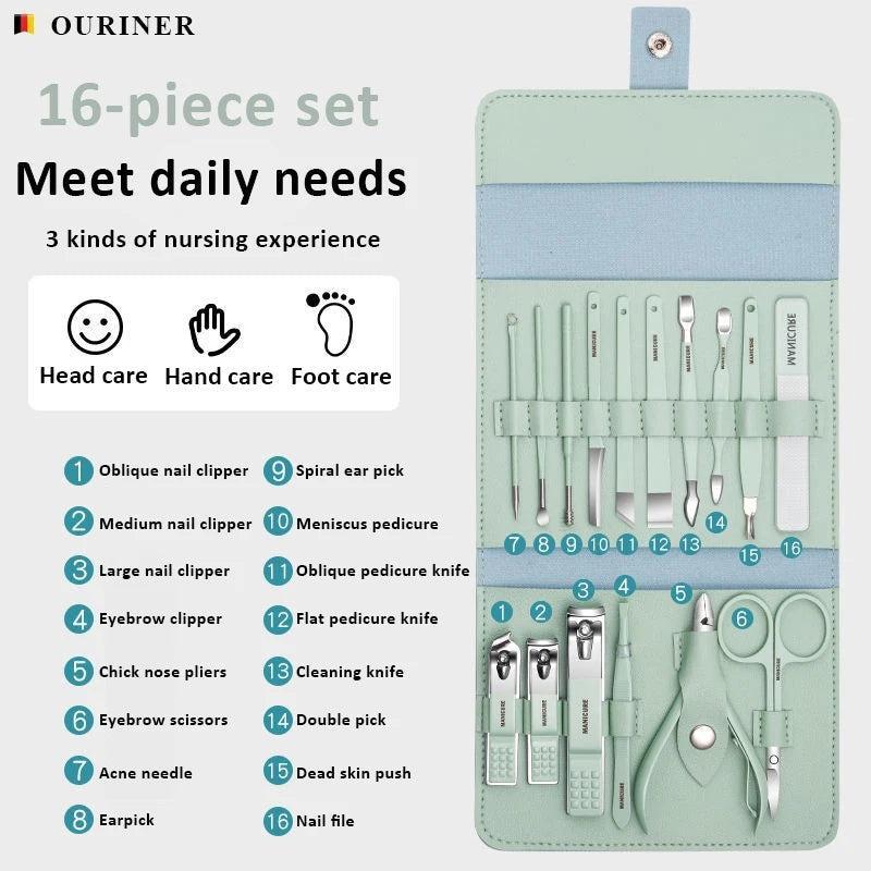Stainless Steel Mani Pedi Kit for Women