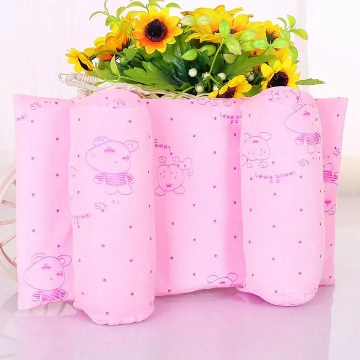 Baby Neck Pillow Cotton Bear Print Pastel Colors