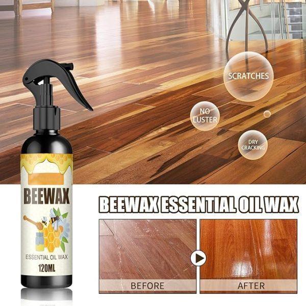 Premium Beeswax Polish for Wooden Furniture Black Spray Bottle