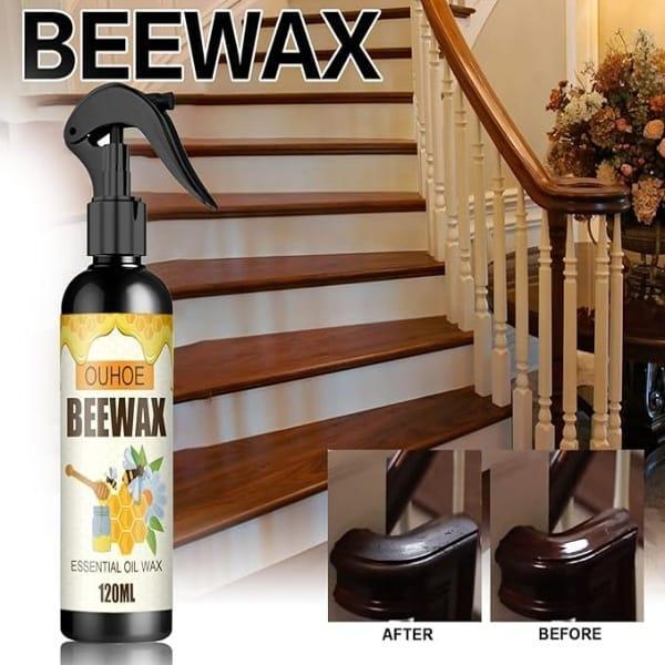 Premium Beeswax Polish for Wooden Furniture Black Spray Bottle