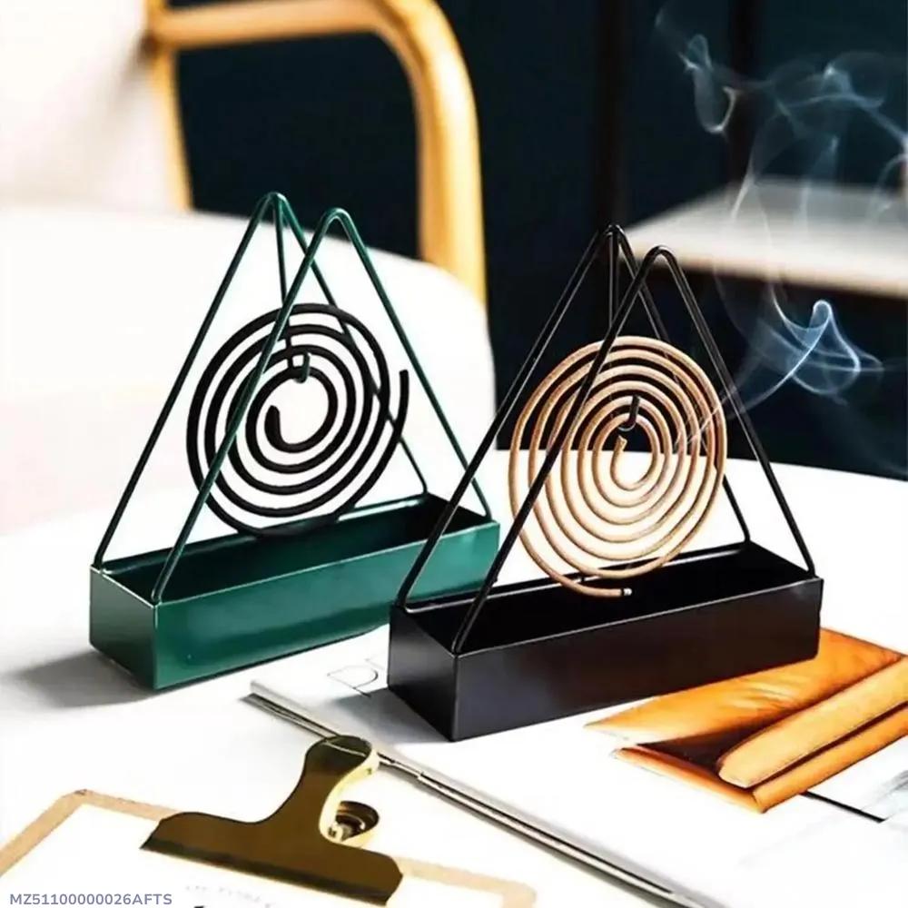 Portable Steel Mosquito Coil Stand Black Green