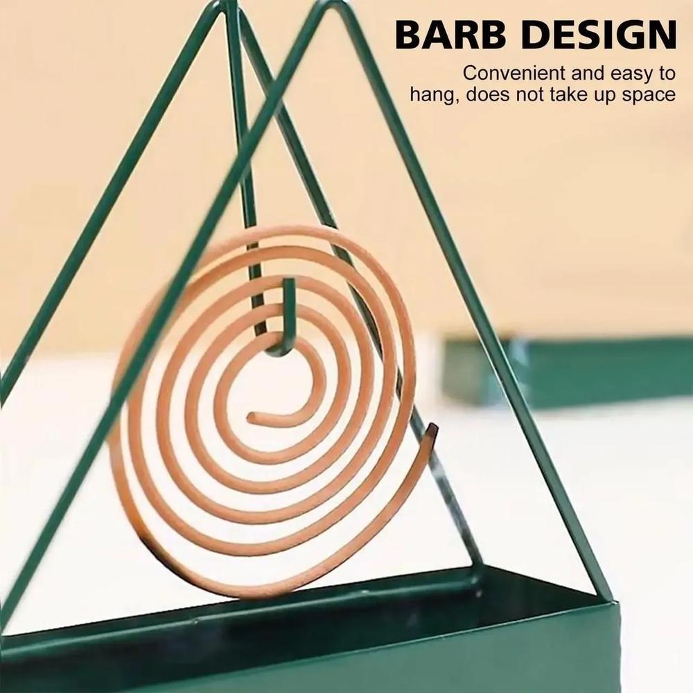 Portable Steel Mosquito Coil Stand Black Green