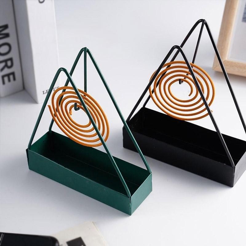 Portable Steel Mosquito Coil Stand Black Green