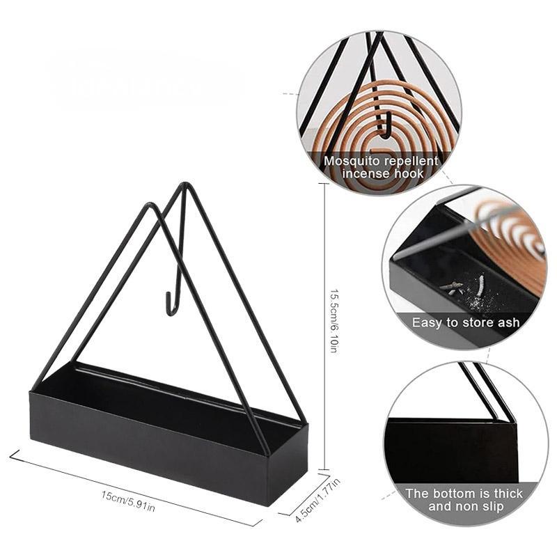 Portable Steel Mosquito Coil Stand Black Green