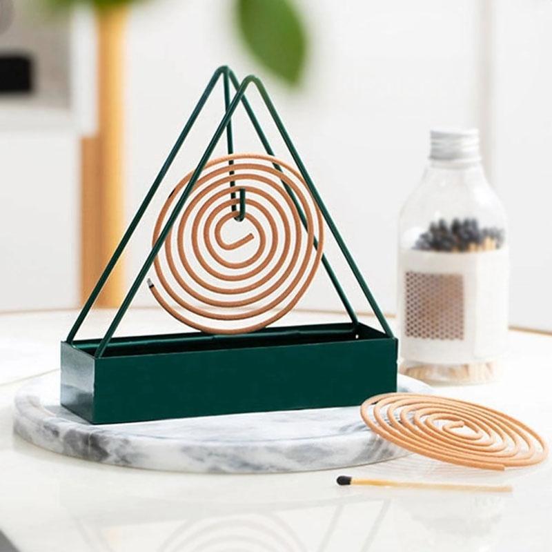 Portable Steel Mosquito Coil Stand Black Green