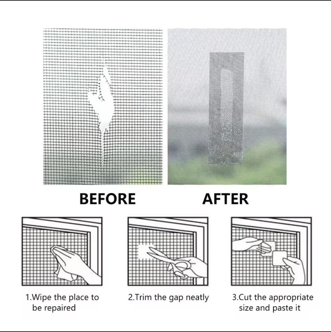 Silver Metal Mosquito Mesh Repair Tape 2M