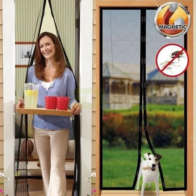 Magic Mesh Magnetic Screen Door Black 80x36"