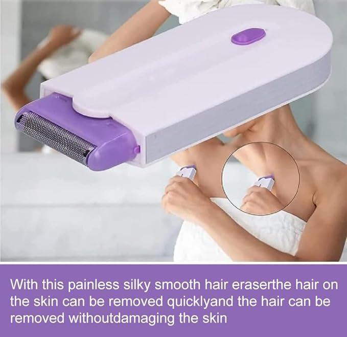Rechargeable Women's Purple Hair Shaver with Cordless Design