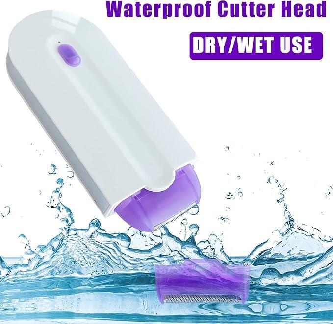 Rechargeable Women's Purple Hair Shaver with Cordless Design