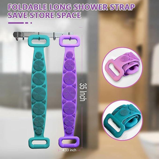 Premium Silicone Body Wash Belt 4 Colors Easy Clean