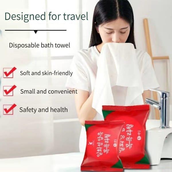 Disposable Bath Towel Soft Skin Friendly Cotton Travel Use
