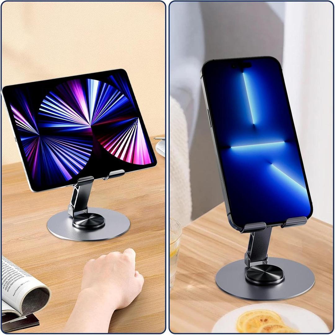 Grey Adjustable Phone Stand for Home Office Use