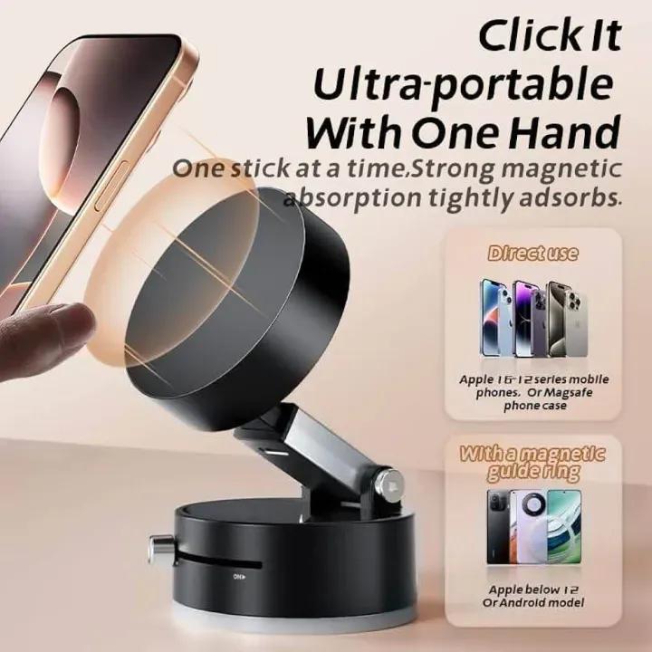 Magnetic Mobile Holder Black 360 Degree Swivel