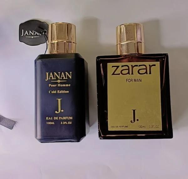 Men Fragrance Set Zarar Janan 100ml Black Gold Glass