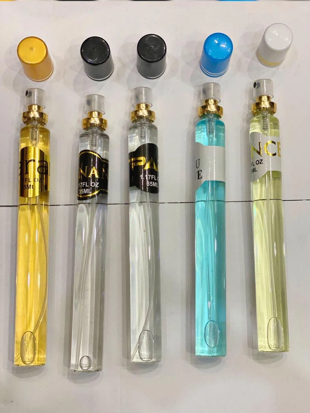 Pocket Perfume Set 5 Pcs Long Lasting Black Citrus Fragrance Unisex