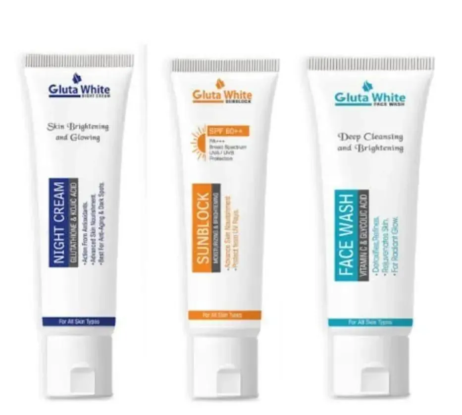 Gluca White 3 in 1 Skincare Bundle 50ml Multicolor
