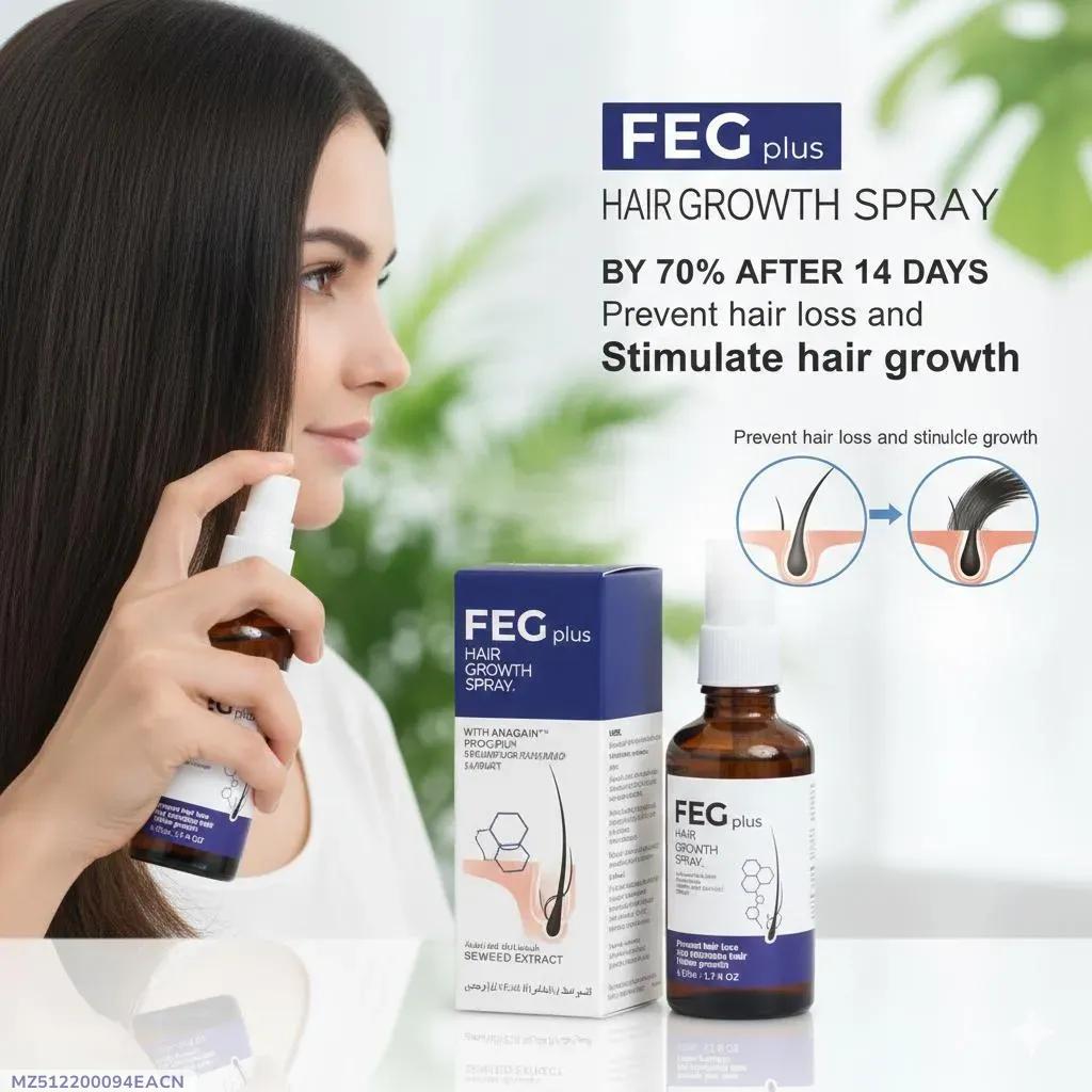 FEG Plus Hair Growth Spray 30ml for All Hair Types preview angle