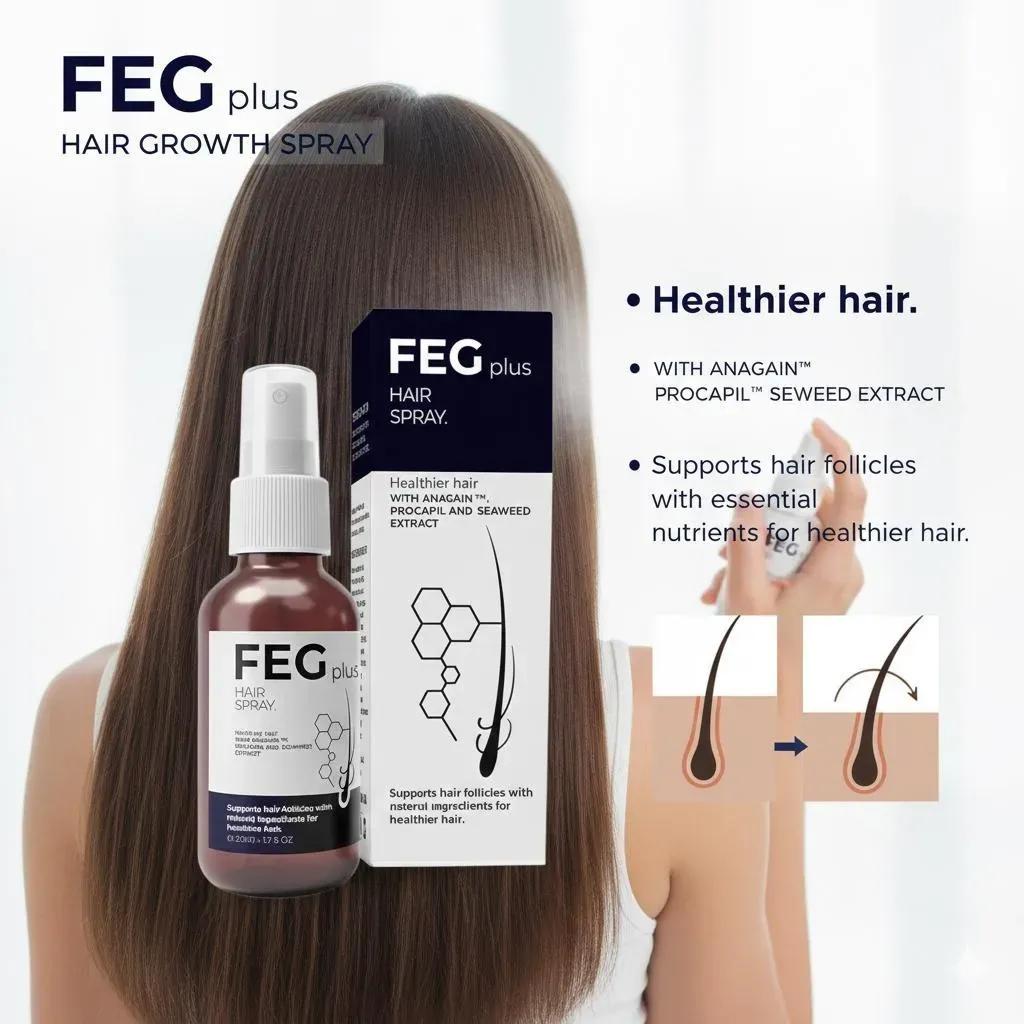 FEG Plus Hair Growth Spray 30ml for All Hair Types preview angle