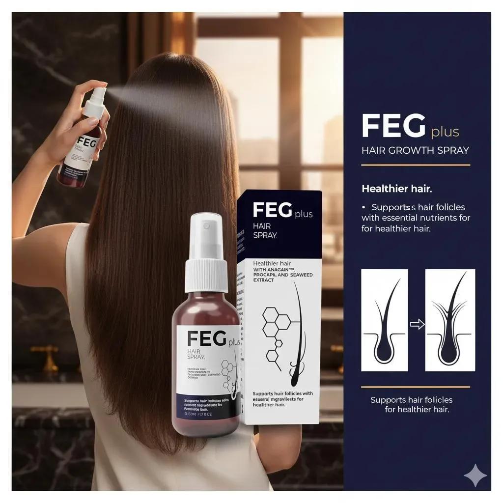 FEG Plus Hair Growth Spray 30ml for All Hair Types preview angle