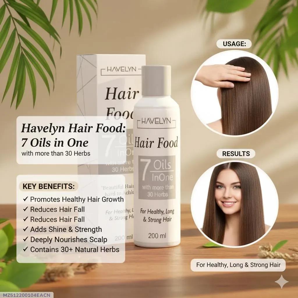 Havelyn Hair Food Oil 200ml for Healthy Long Hair