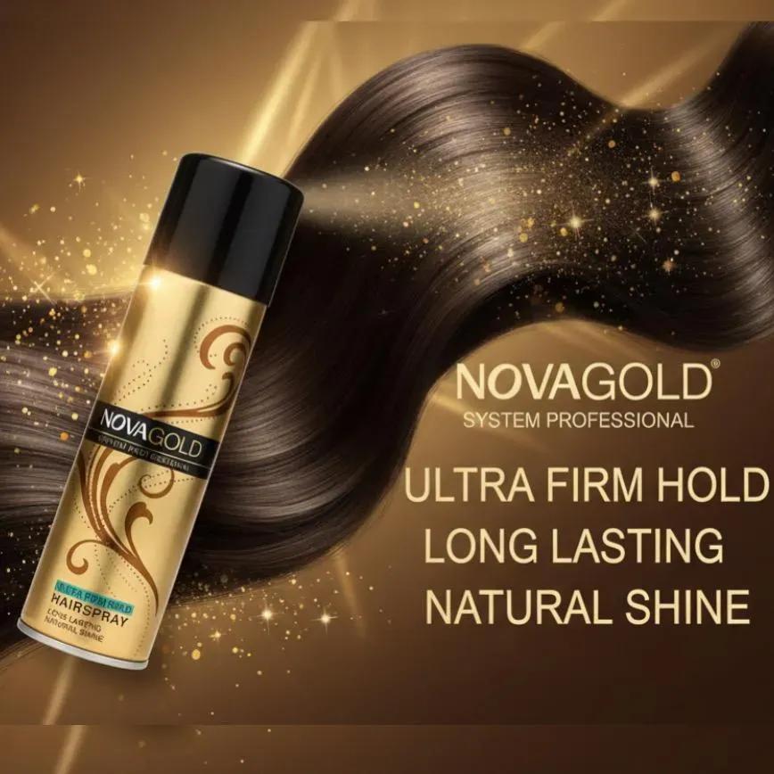 Nova Gold Ultra Firm Hairspray 200ml Long Lasting Shine