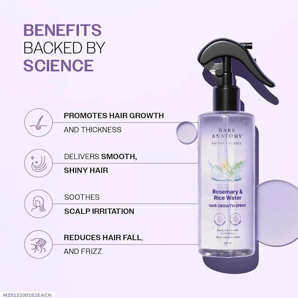 Hair Spray Rosemary Rice Water 200ml Alcohol Free