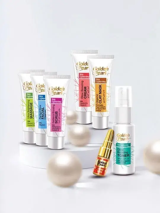 Golden Pearl Facial Kit 7-Piece Whitening for Pakistani Skin