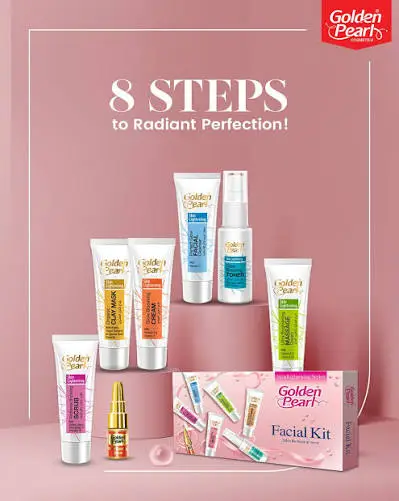 Golden Pearl Facial Kit 7-Piece Whitening for Pakistani Skin