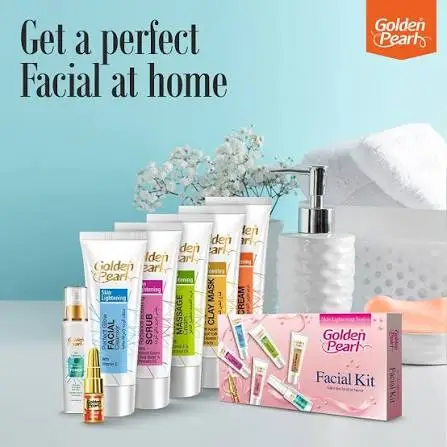 Golden Pearl Facial Kit 7-Piece Whitening for Pakistani Skin