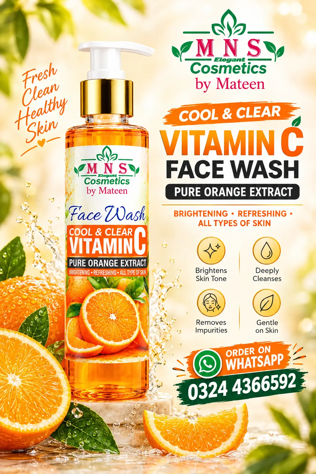 MNS Cosmetics by Mateen Vitamin C Face Wash